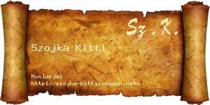 Szojka Kitti névjegykártya
